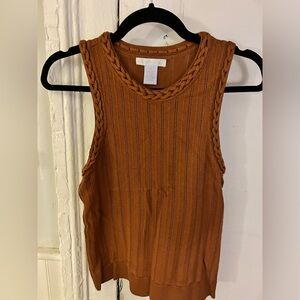 Dark orange Design History braided tank